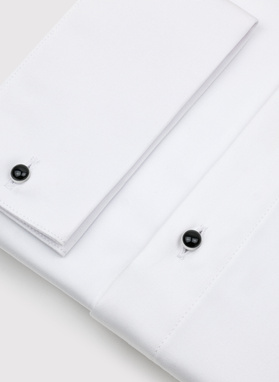 Biała smokingowa koszula męska