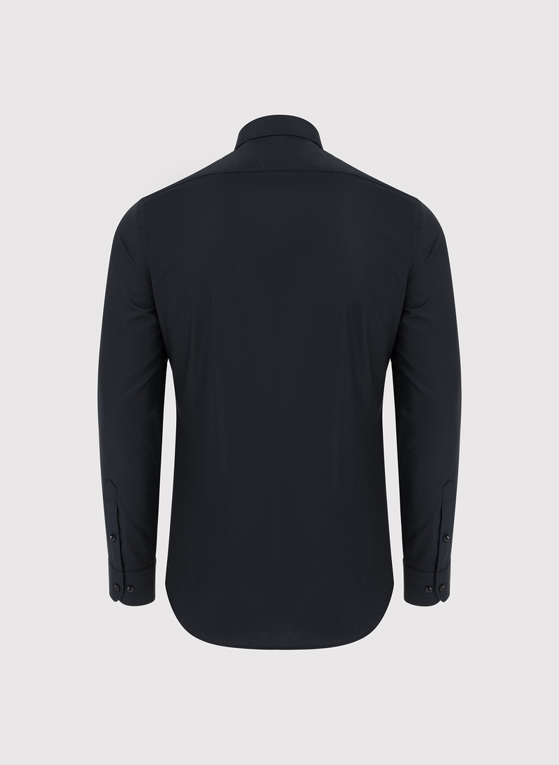 Czarna koszula męska z bawełny