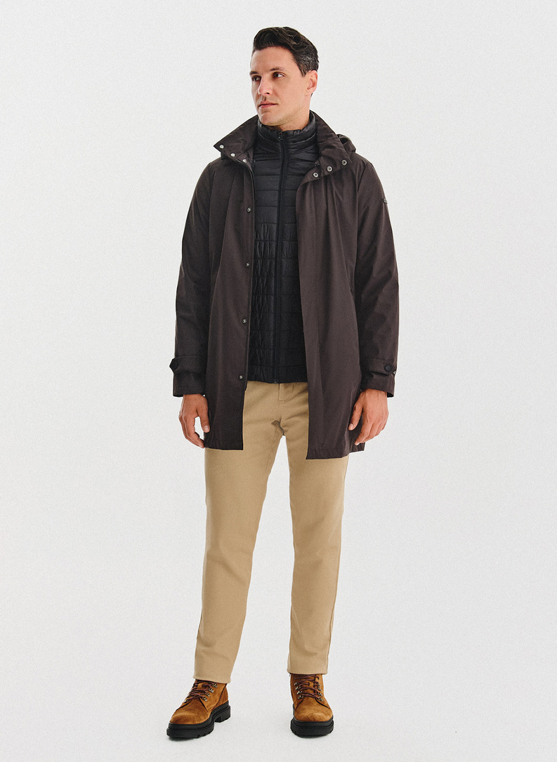 Brązowa kurtka jesienna 2w1