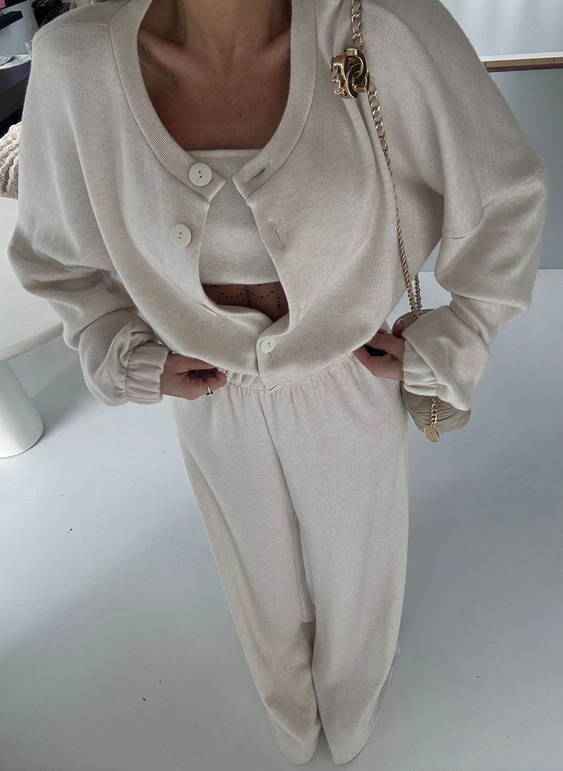 Komplet 3-częściowy AURA jasnobeżowy