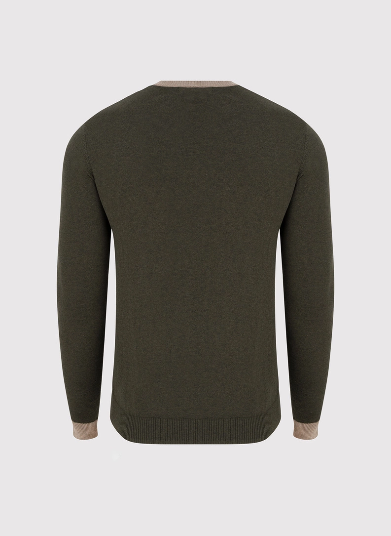 Melanżowy sweter męski