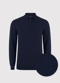 Sweter polo w kolorze granatowym