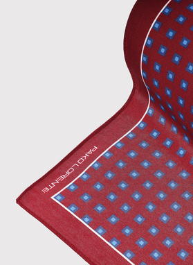 Czerwona poszetka męska mikrowzór
