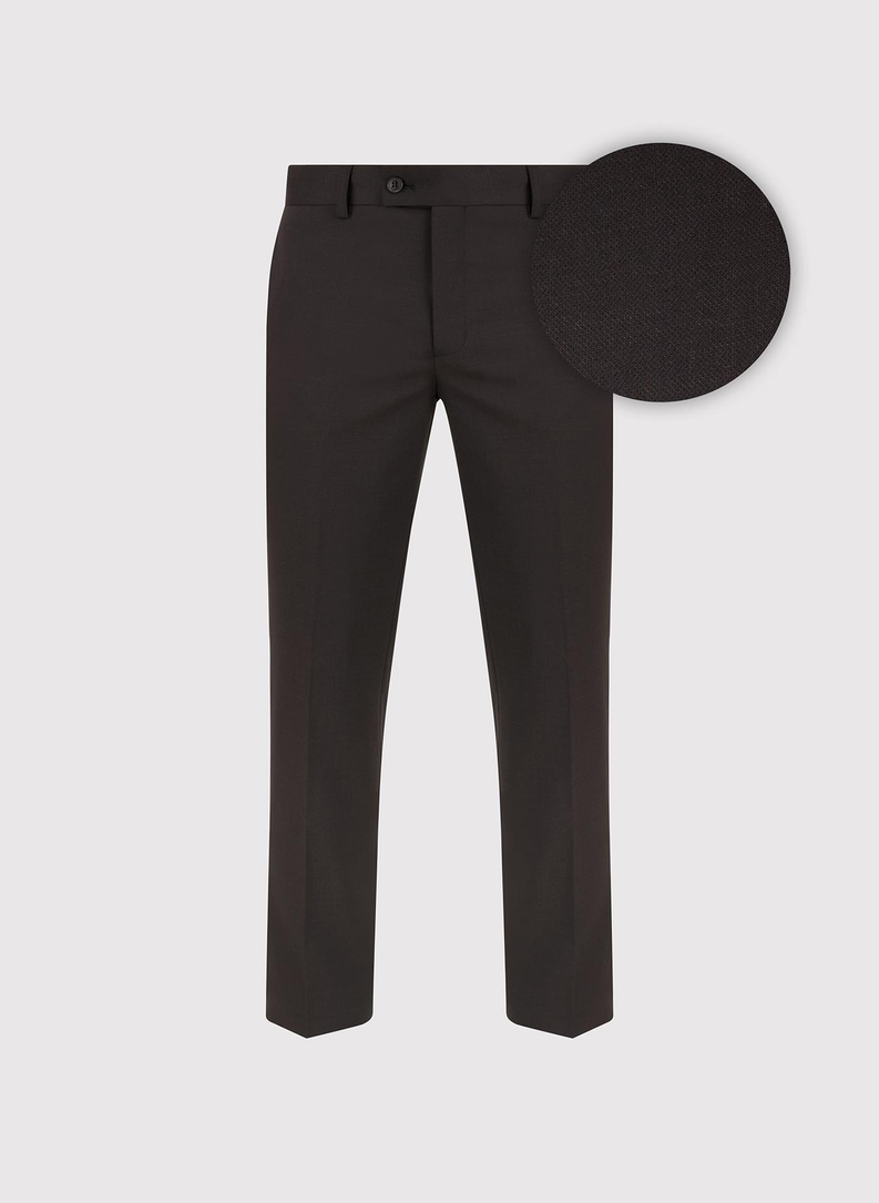 Brązowe spodnie garniturowe