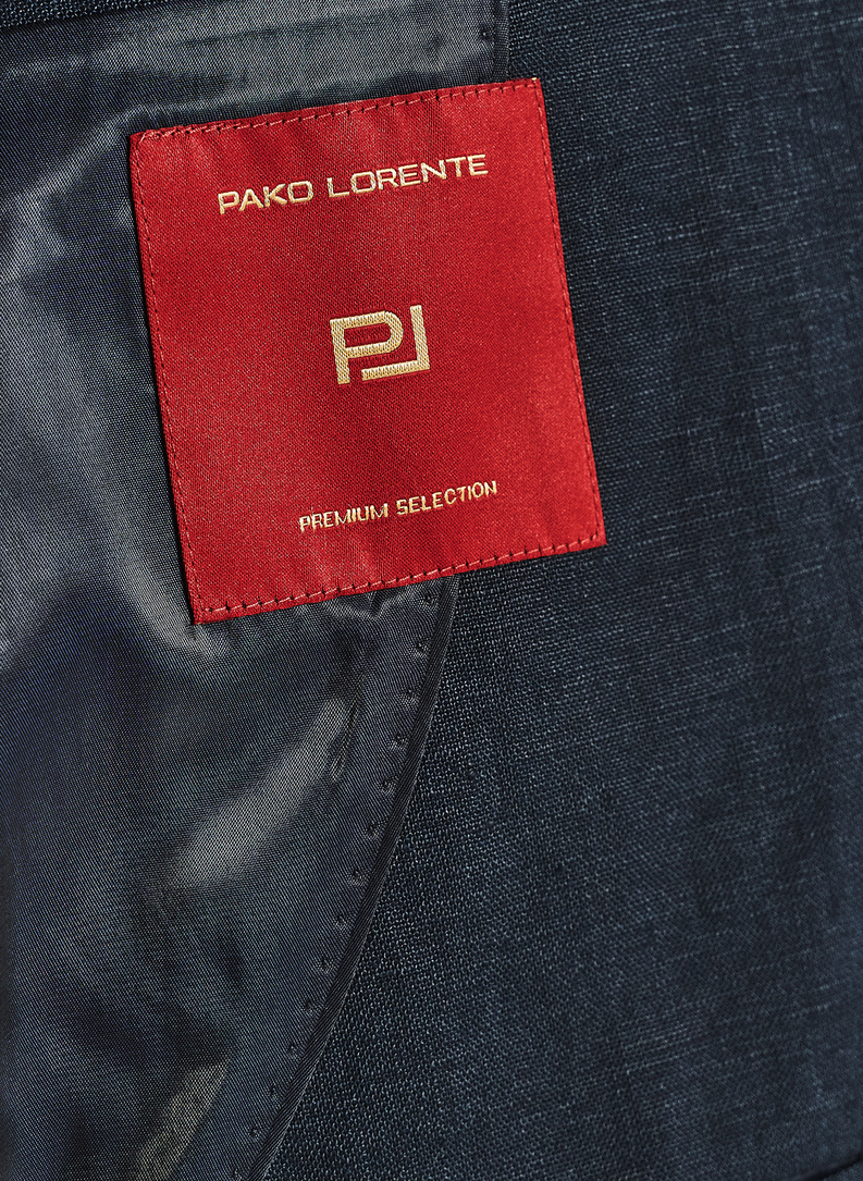 Granatowa lniana marynarka męska