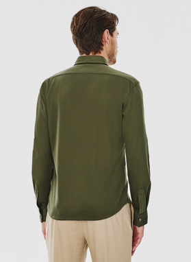 Zielona bawełniana koszula męska