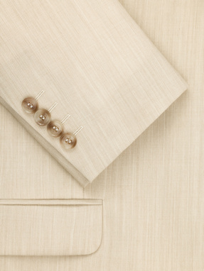 Beżowa wełniana marynarka męska