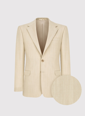 Beżowa wełniana marynarka męska