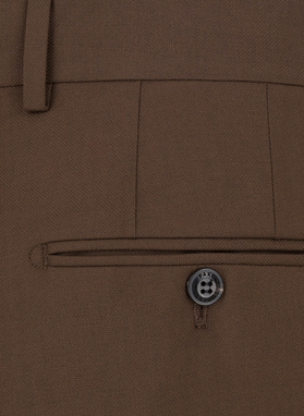 Brązowe spodnie garniturowe