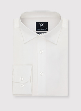 Biała bawełniana koszula męska