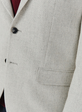 Szara marynarka męska z odpinaną podpinką