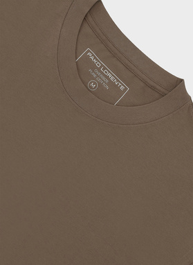 Brązowy t-shirt oversize