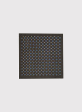 Brązowa poszetka męska z drobny wzór