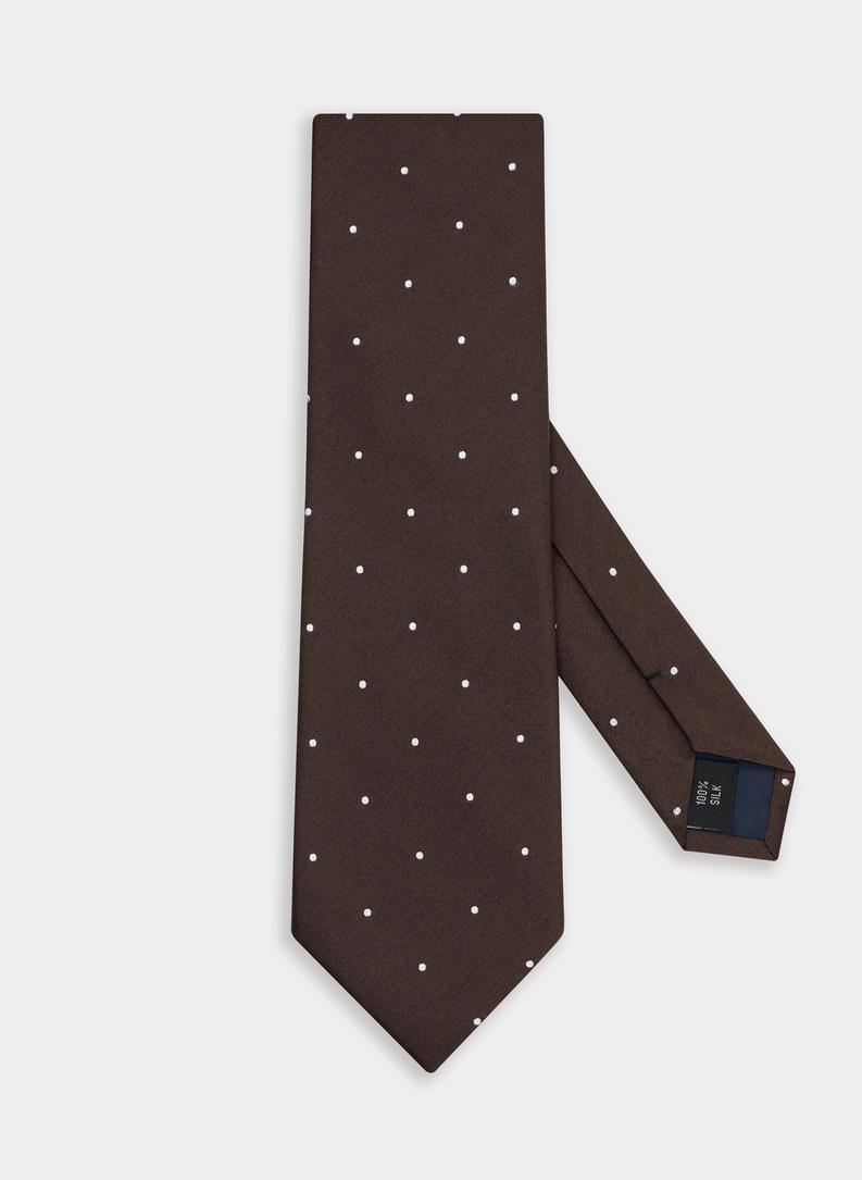 Krawat męski brązowy P21WP-KX-242-A