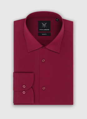 Burgundowa koszula męska długi rękaw