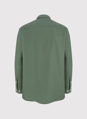 Zielona bawełniana koszula męska
