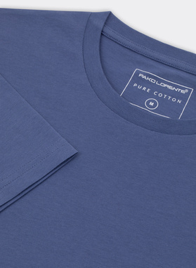 Bawełniany granatowy t-shirt