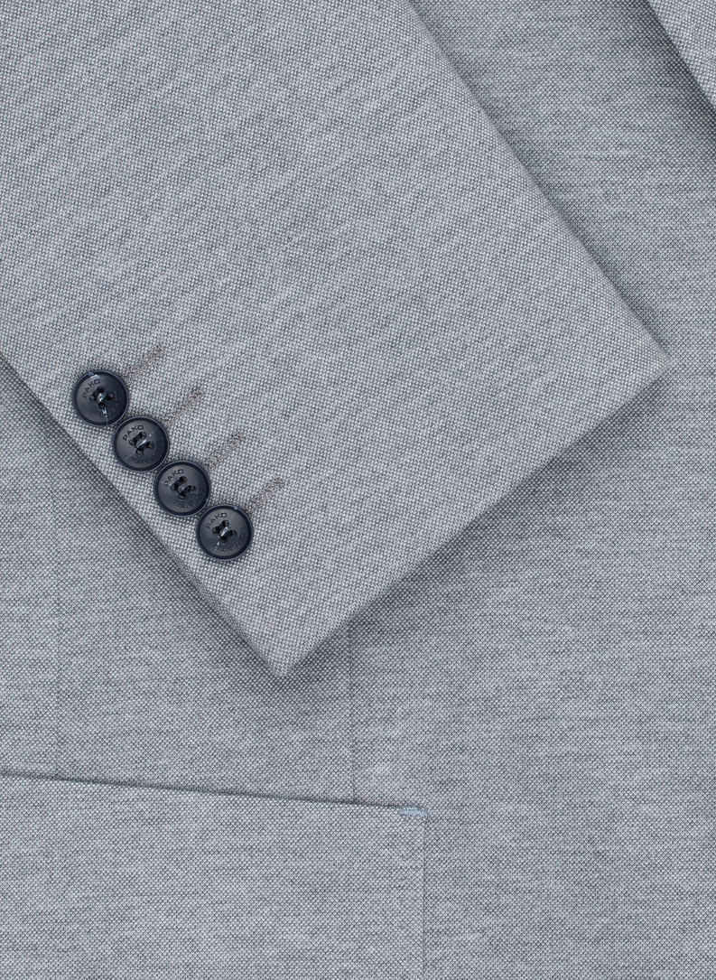 Jasnoszara marynarka z dzianiny