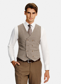 Dwurzędowa kamizelka w pepitkę