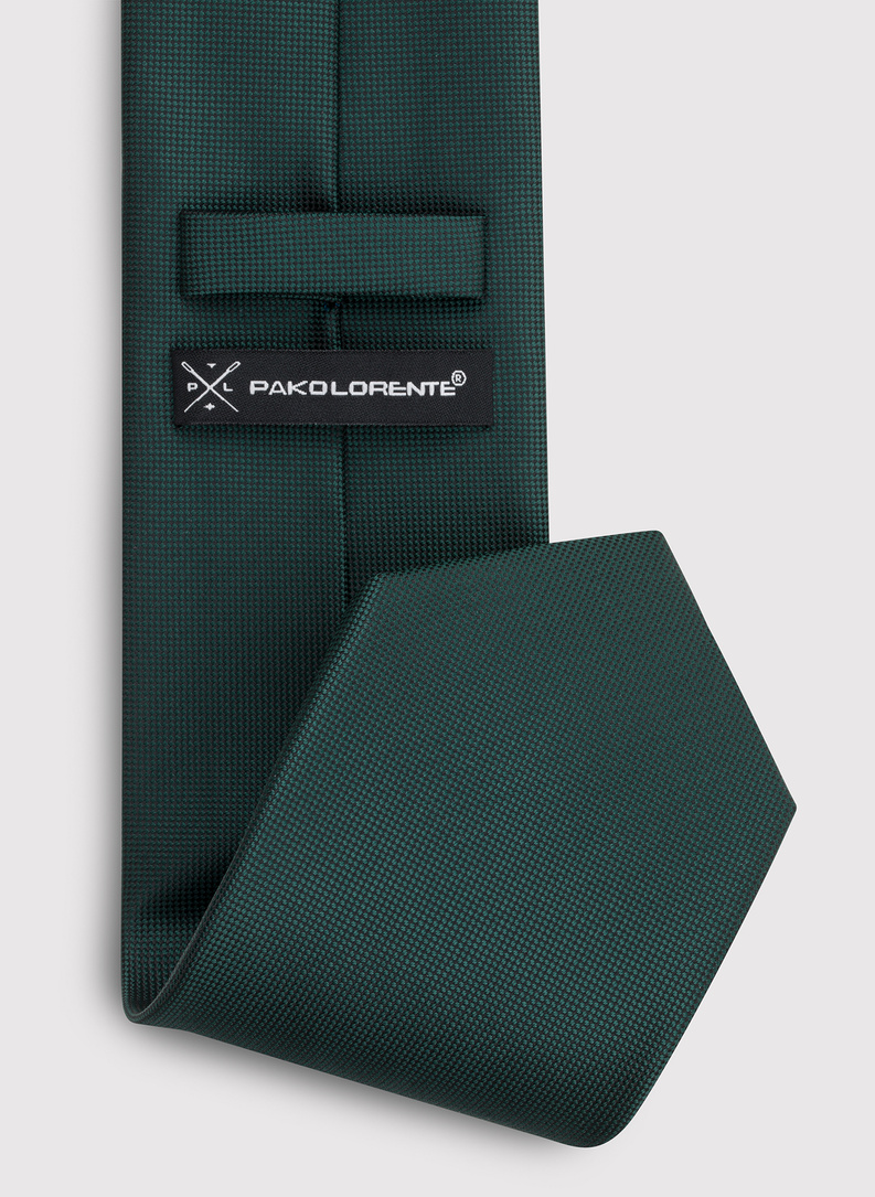Zielony krawat męski w melanżowy deseń