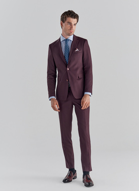 Bordowa marynarka garniturowa P22SF-3G-016-D-S