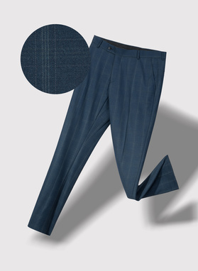 Granatowe spodnie garniturowe P21WF-6G-077-G-S