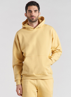 Żółta bluza z kapturem oversize C21SF-2K-001-Y
