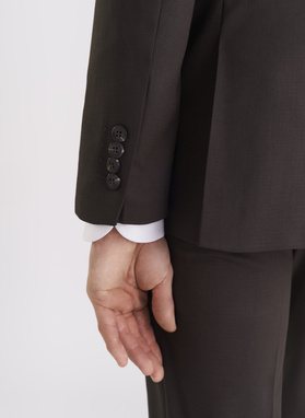 Brązowa jednorzędowa marynarka męska