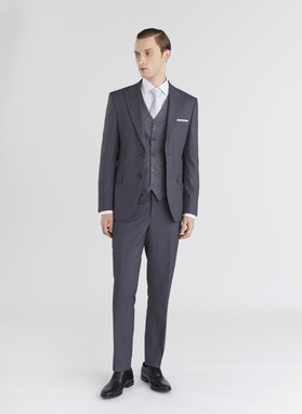 Elegancki szary garnitur męski