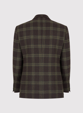 Brązowa marynarka męska w kratę