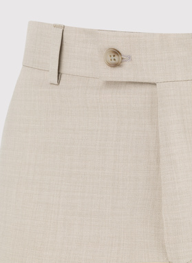 Beżowy garnitur męski