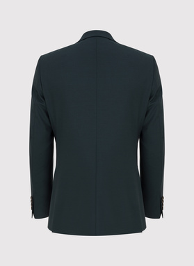 Wełniany zielony garnitur męski