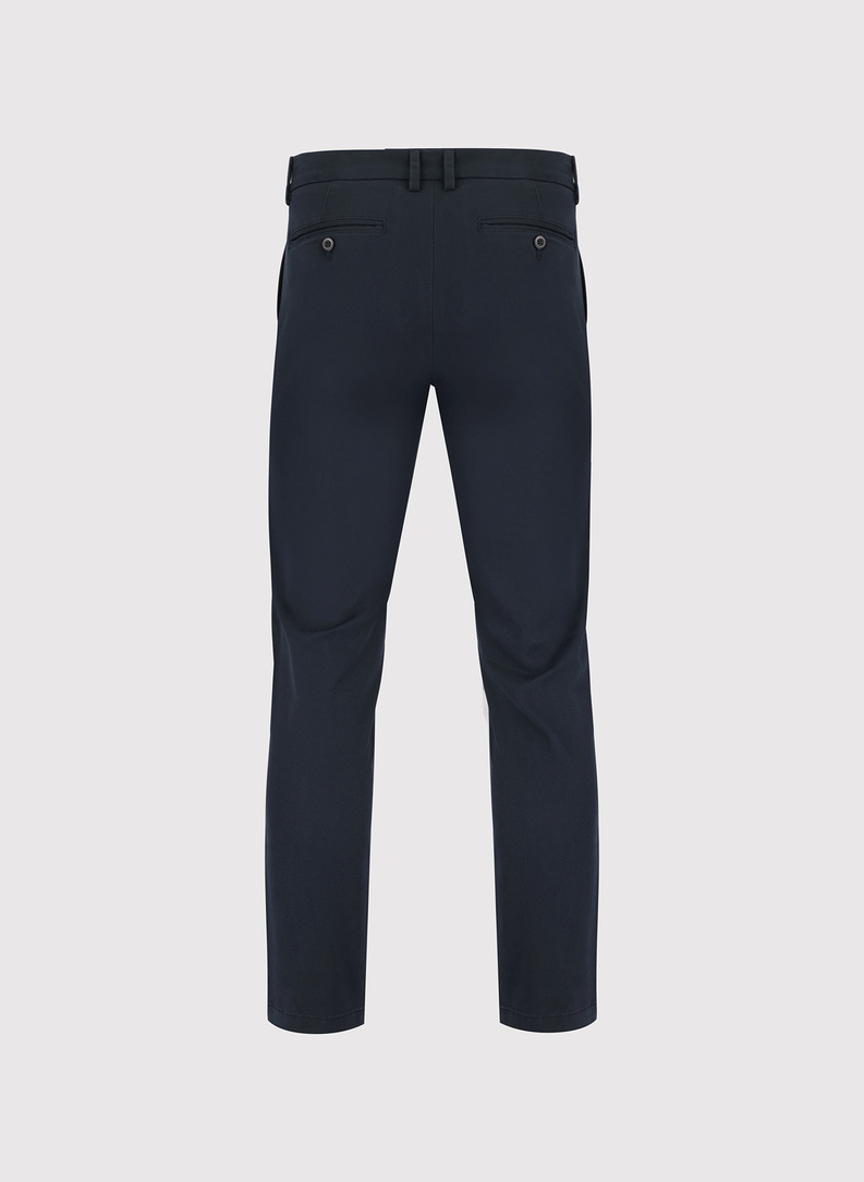 Granatowe spodnie chino z bawełną