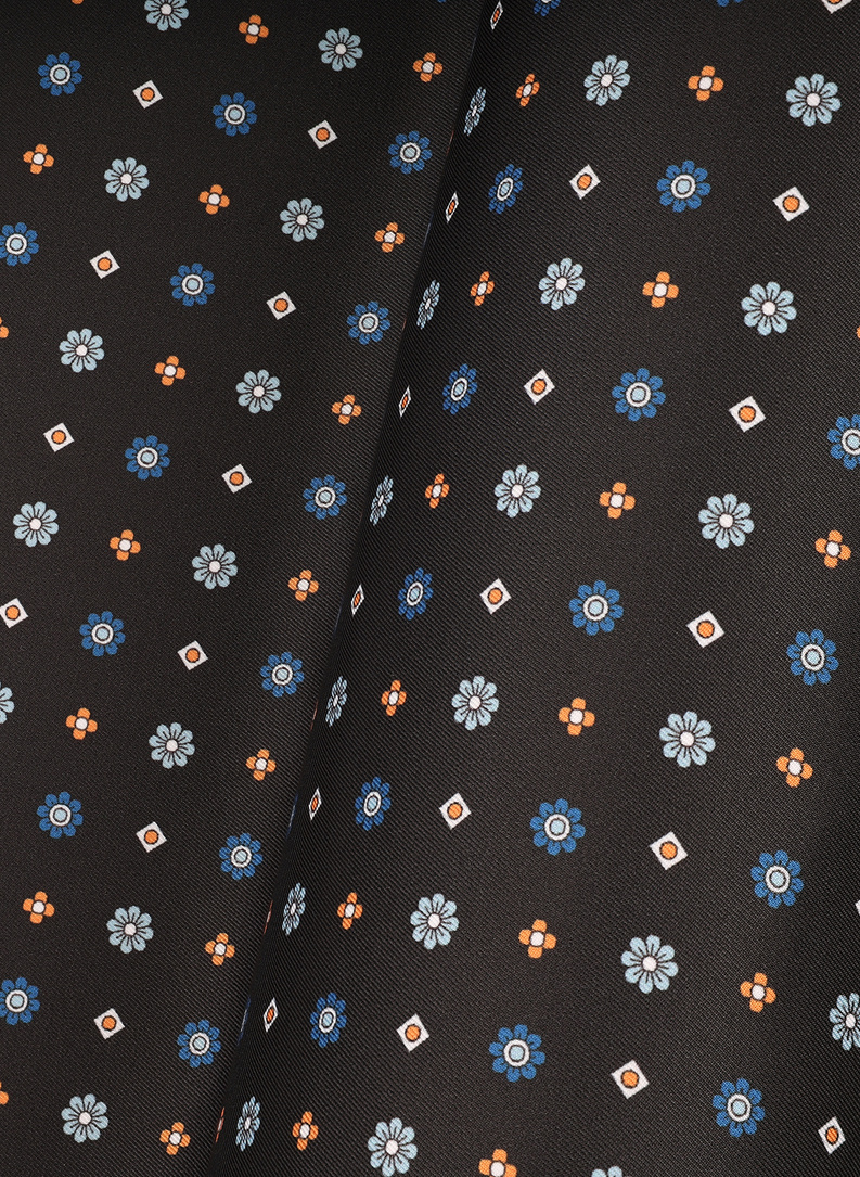 Czarna poszetka męska paisley