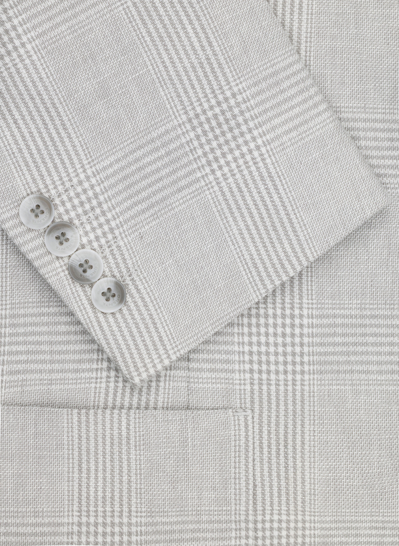 Szara marynarka casual z lnem i bawełną