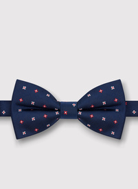 Granatowa mucha męska w mikrowzór