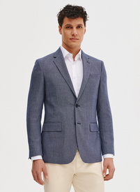 Niebieska marynarka męska z wiskozą