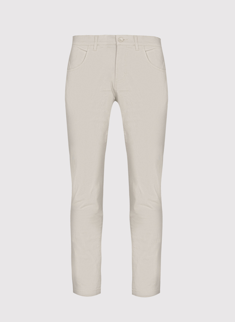 Jasnobeżowe spodnie casual 