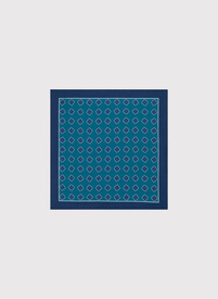 Granatowa poszetka męska ze wzorem na całej powierzchni