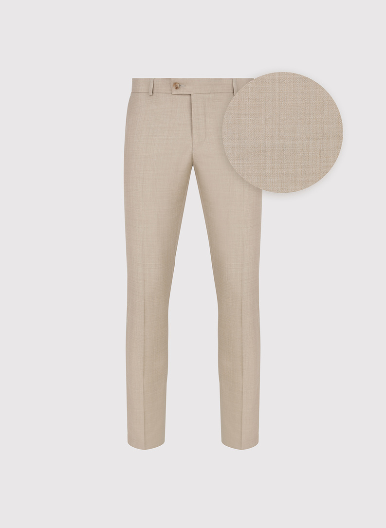 Beżowy garnitur męski