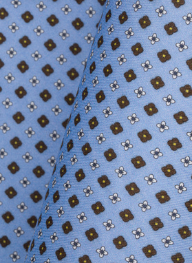 Niebieska poszetka męska w mikrowzór