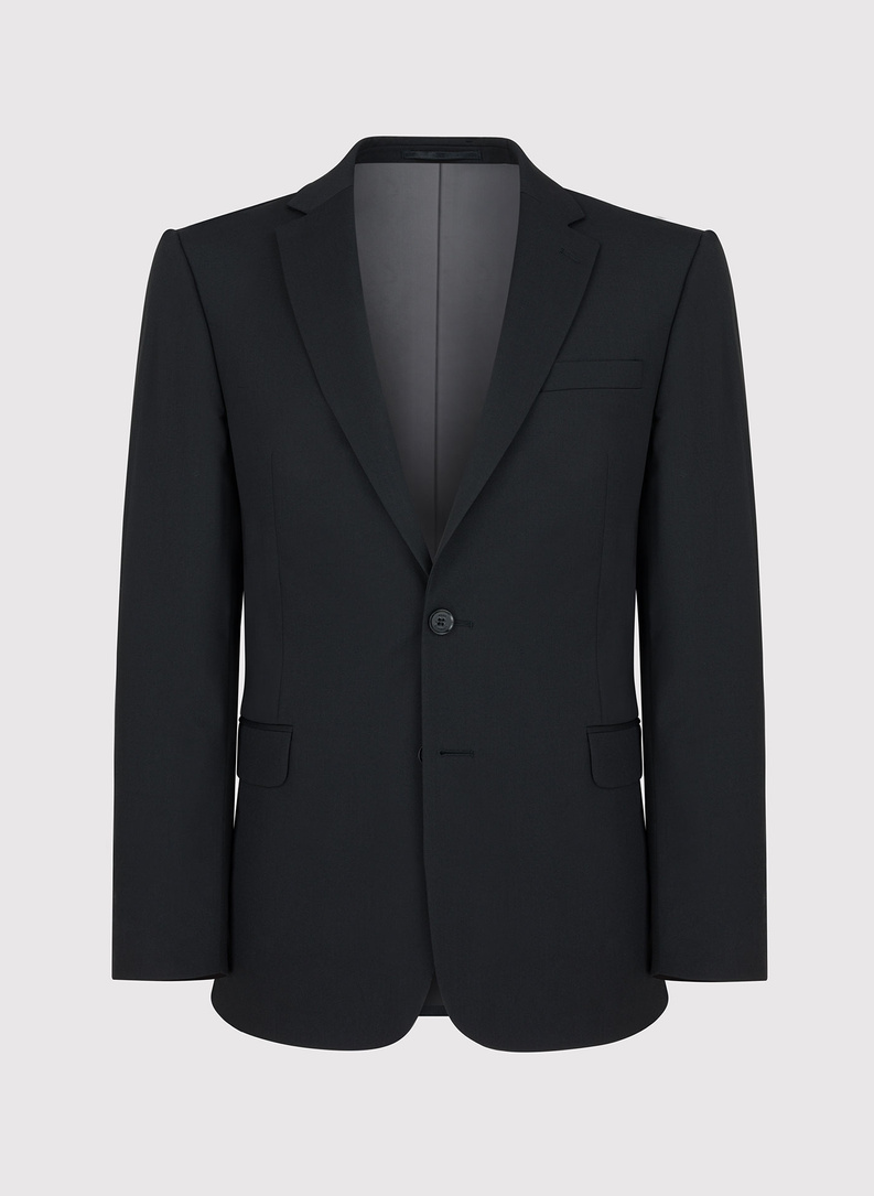 Klasyczny czarny gładki garnitur