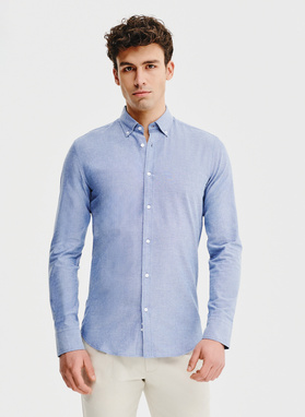 Koszula męska z kołnierzem na guziki