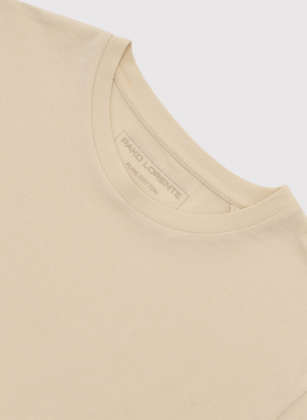 Beżowy t-shirt męski