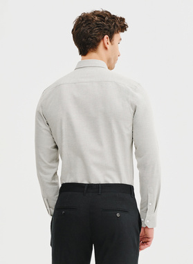 Zielono-szara bawełniana koszula męska