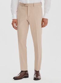 Beżowe spodnie garniturowe