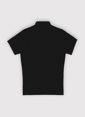 Czarny t-shirt polo