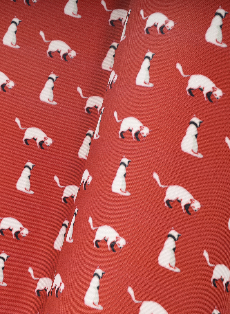 Czerwona poszetka w kotki