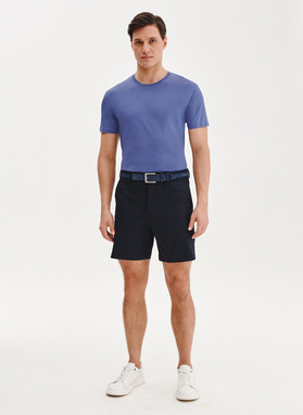 Bawełniany granatowy t-shirt