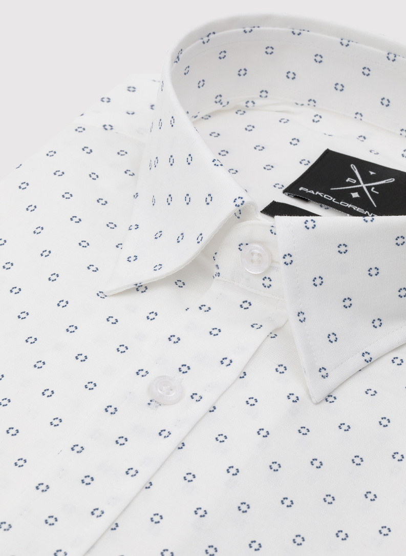 Koszula męska w niebieski mikrowzór